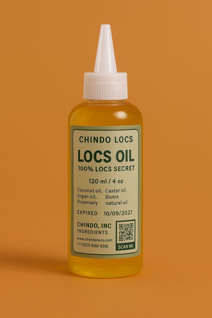 Natural locs oil for dry scalp by Chindo Locs